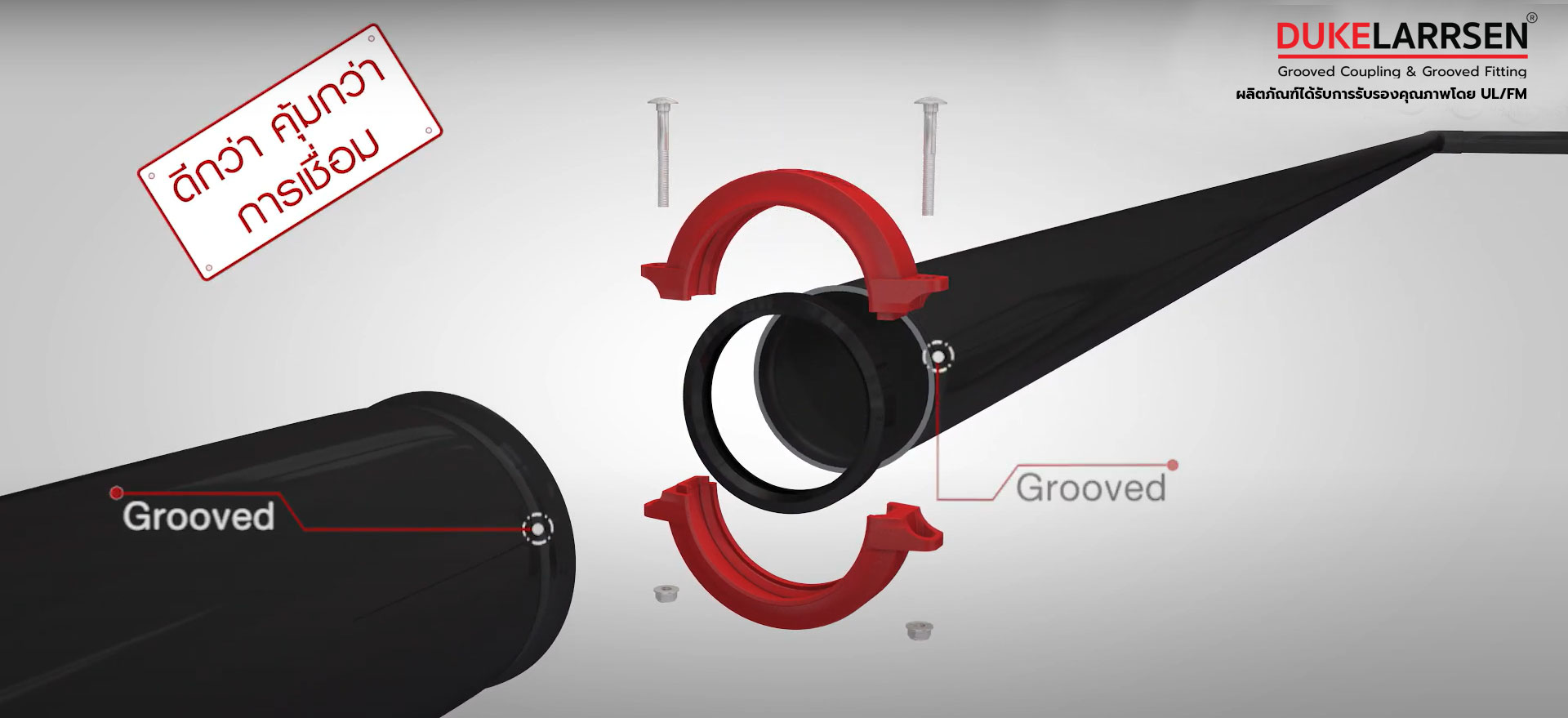 ข้อต่อท่อเหล็ก Grooved Coupling